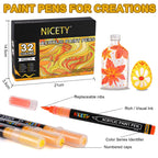 NICETY 32 P Yellow-Tone Acrylic Paint Markers (Gift Packaging)