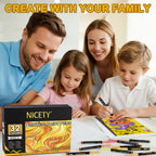 NICETY 32 P Yellow-Tone Acrylic Paint Markers (Gift Packaging)