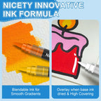 NICETY 120-Color Direct-Ink Acrylic Paint Marker Set