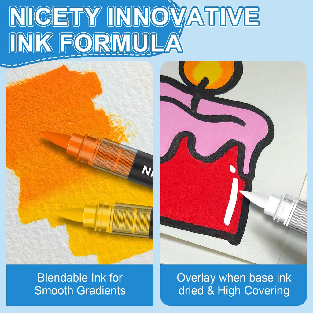 NICETY 72-Color Direct-Ink Acrylic Paint Marker Set