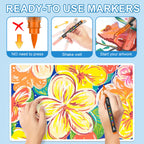 NICETY 120-Color Direct-Ink Acrylic Paint Marker Set