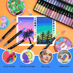 NICETY 108 Dual-Tip Markers for Drawing & Art